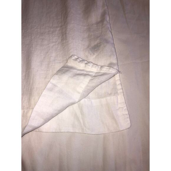Artisan NY Linen Tunic Size 1X White Long Sleeve Grommet Lace Up Neckline Plus - Picture 4 of 8